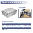 thumbnail image 2 of Unique Bargains 394mil 10mm 0.61sqft Car Sound Deadening Mat Glassfiber Heat Shield Material Self Adhesive for Hood Boat Engine Cover 78.74"x39.37" Silver Tone, 2 of 7