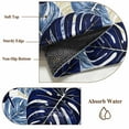 thumbnail image 2 of Blue Palm Leaves Round Rug 5ft Washable Circle Kitchen Rugs Non Slip Farmhouse Summer Beige Tropical Plants Large Area Rug Indoor Floor Carpet for Bedroom Living Room Home Office Dining Room Nursery, 2 of 8