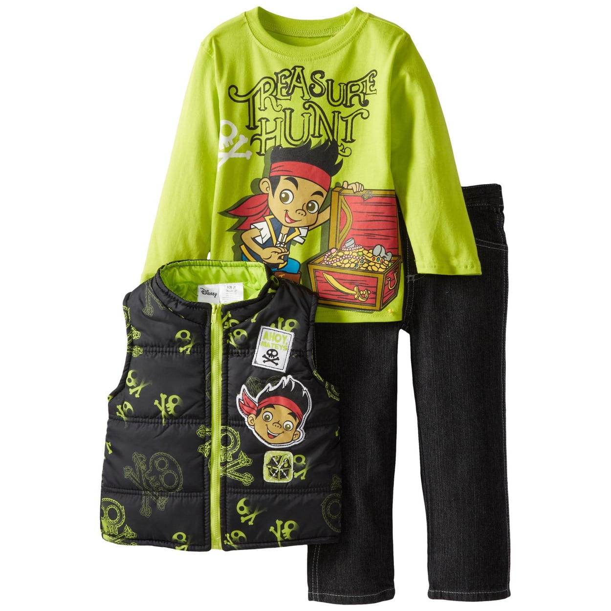 Jake and the Never Land Pirates Boys 3 piece Tee Vest Pants Set 8J6207