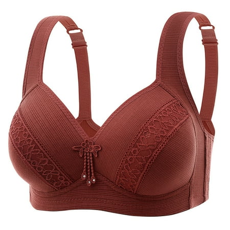 Womens Seamless Bras No Underwire Comfort Push Up Full Coverage Soft Wireless Bralette Full Coverage Sports Everyday Bra Brown 44 B