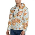 thumbnail image 2 of Bingfone Retro Floral Butterfly Men'S Drawstring Hoodie Long Sleeve Pocket Sweatshirts-Large, 2 of 9