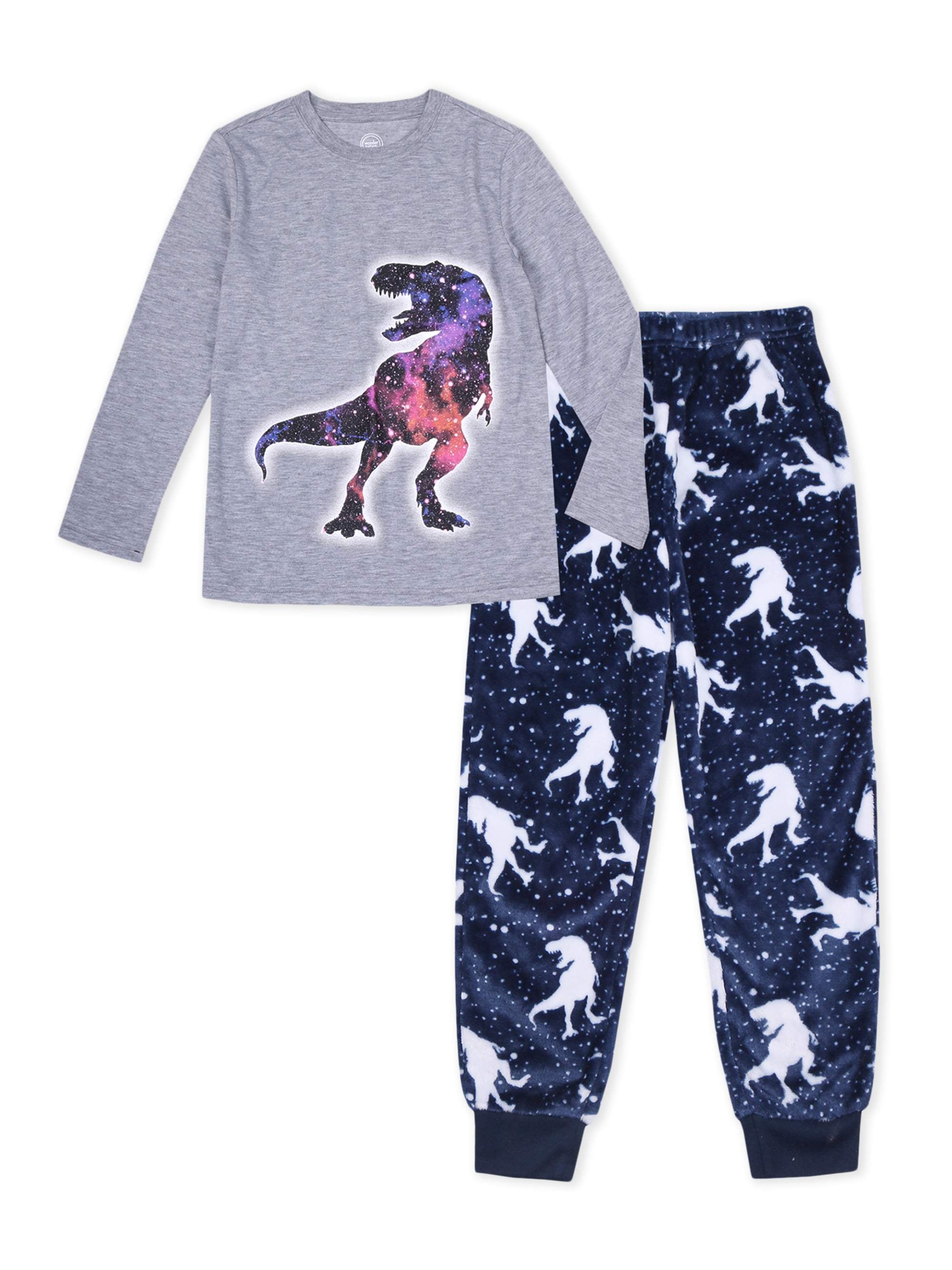 Wonder Nation Boys 2-Piece Pajama Set Sizes 4-18 & Husky - Walmart.com