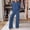 Blue, variant on Women's New Casual V Neck Long Sleeved Loose Top Wide Leg Pants Two Piece Set Dressy Pant Suits for A Wedding Petite Size Romper plus Size Ladies Formal Pant Suits Petite Pant Suits for Women Dressy