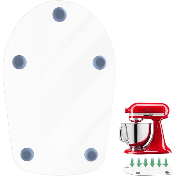 RYLZX Mixer Slider Mat for KitchenAid 4.5 QT Tilt Head Stand Mixer, Sliding Tray Slider Pad for Kitchen Aid 4.5 Qt Stand Mixers Accessories, Clear