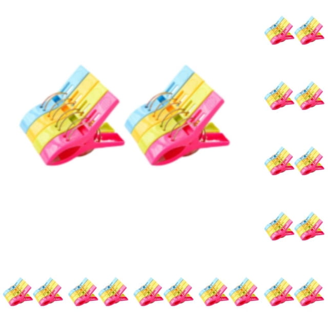 Bearachild Clip de plástico resistente y duradero 8x para ropa de toalla, secado de sábanas, pinza para secado de toallas, color caramelo, 4 color caramelo 4PCS 10Conjunto