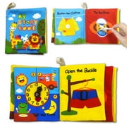 richgv Baby Cloth Books Soft Early Education Toy Fabric Book for Infant Age 6-12 Months Habit