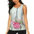 thumbnail image 3 of Goofa Vintage Wood with Floral Printed Womens Workout Tops for Women Sleeveless Yoga Shirts Athletic Running Tank Tops Sleeveless Gym Clothes Workout Apparel-X-Large, 3 of 9