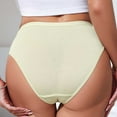 thumbnail image 3 of Byworldtasic Womens Breathable UnderwearWomen's Plus Sizes Hipster Panties Soft Stretch Triangle Panties Green, 3 of 5