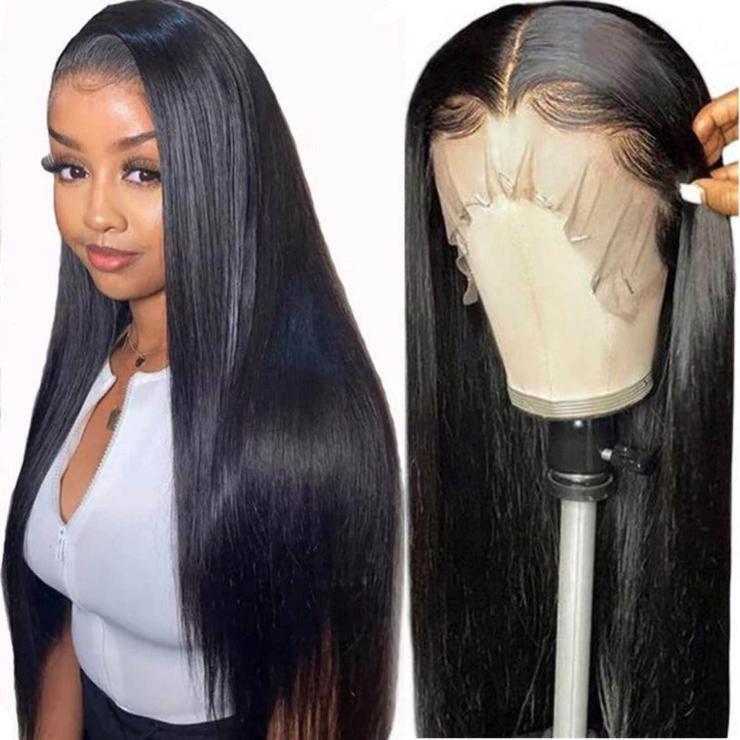 Prime Collection 100% Virgin Human Hair HD Swiss Lace Wig- 24" Inches