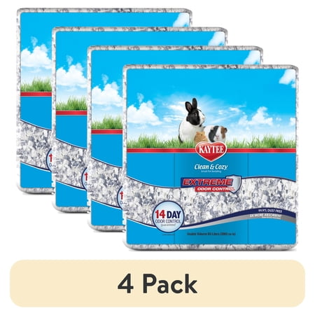 (4 pack) Kaytee Clean & Cozy Extreme Odor Control Bedding 65 Liters