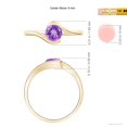 thumbnail image 4 of ANGARA Natural Semi Bezel-Set Solitaire Round Amethyst Bypass Ring in 14K Yellow Gold for Women (Size-6mm) | February Birthstone, Birthday, Anniversary, Jewelry Gift for Women | Natural Amethyst Ring, 4 of 8