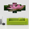 thumbnail image 3 of TISHIRON 5PCS Framed Canvas Wall Art Set,50"x24"Pink Lotus Flower Canvas Art Decor, 3 of 7