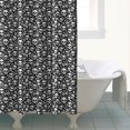 thumbnail image 4 of Black White Tiny Skull Pattern Shower Curtain 84"x72" ,Bathroom Decorative Shower Curtains Set with 12 Hooks,Modern Waterproof Washable Shower Curtain, 4 of 6