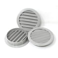 thumbnail image 5 of 4 Pack 3" Grey Round Plastic Louver Soffit Air Vent, 5 of 9
