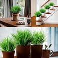 thumbnail image 2 of 10pcs Artificial Grass Plants Outdoor UV Resistant Bulk Fake Faux Bushes Flowers Mums Outside Faux Plastic Greenery Shrubs Arrangement for Home Garden Backyard Window Box Hanging Basket, 2 of 5