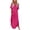 Hot Pink, variant on Women's Casual V Neck Maxi Dress, Short Sleeve Loose Fit Long Dress with Pockets, Beach Vacation Daily Wear Summer Dresses for Women(Pink/XXL)