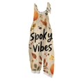 thumbnail image 2 of Halloween Jumpsuits for Women One Piece Sleeveless Floral Print Linen Rompers Pants with Pocket Baggy Overalls, 2 of 6