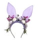 thumbnail image 3 of Diadema con orejas de conejo, tocado para disfraces, Halloween, cosplay, vacaciones Púrpura, 3 of 8