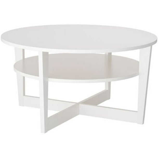 White Round Coffee Table Ikea - IKEA KRAGSTA White Coffee table | Black