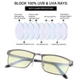 thumbnail image 2 of Gafas para Hombre YIMI Antiluz Azul para Computadora y Gaming, Montura Metálica con Protección Anti-fatiga Visual, Lentes Transparentes (Protección para Gaming), 2 of 7