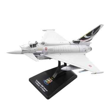 ARCADORA Eurofighter Typhoon EF-2000 Fighter Model 1/100 Scale Alloy Aircraft Replica 6.3 Inch Length with Display Stand Collectible