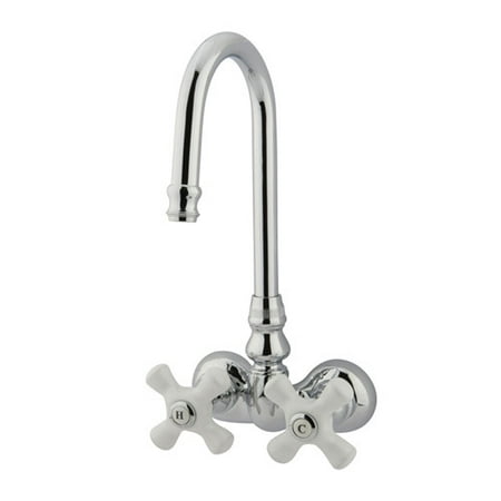 UPC 663370096136 product image for Kingston Brass CC80T Vintage Wall Mounted Clawfoot Tub Filler with Porcelain Cro | upcitemdb.com