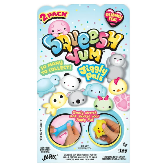 Squeesh Yum Jiggly Animal Pal Characters (Styles Will Vary), Novelty Toys
