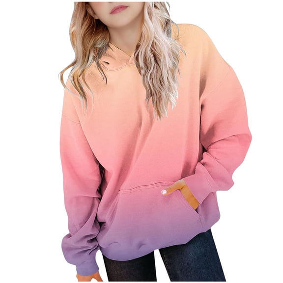 Khunlpohl Kid's Hoodies Sweatshirts Solid Color Long Sleeve Tops Fall Winter Casual Loose Comfortable Sweatshirt 2-13 Years
