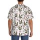 thumbnail image 3 of Fotbe Flowe Rooster Camisa Estampada de Manga Corta para Hombre, Casual de Verano, Estilo Playero, Sin Arrugas-Small, 3 of 5