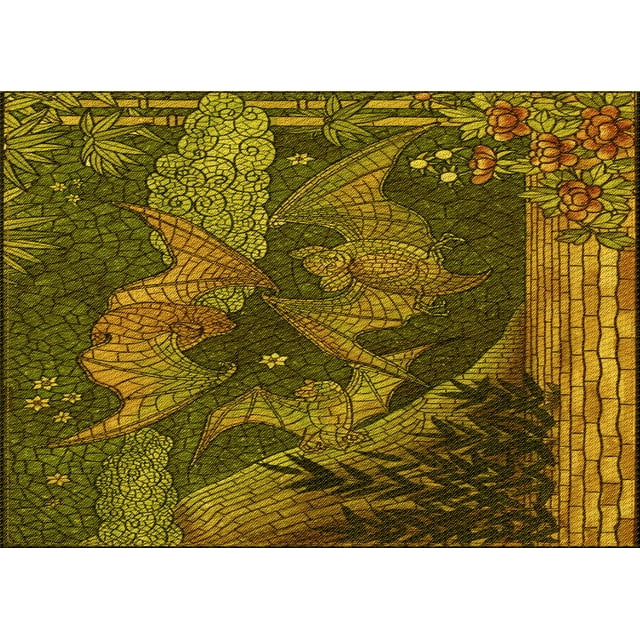 Ahgly Tapis Rectangulaire Lavable en Machine Intérieur Transitionnel Marron, 6 Pieds x 9 Pieds