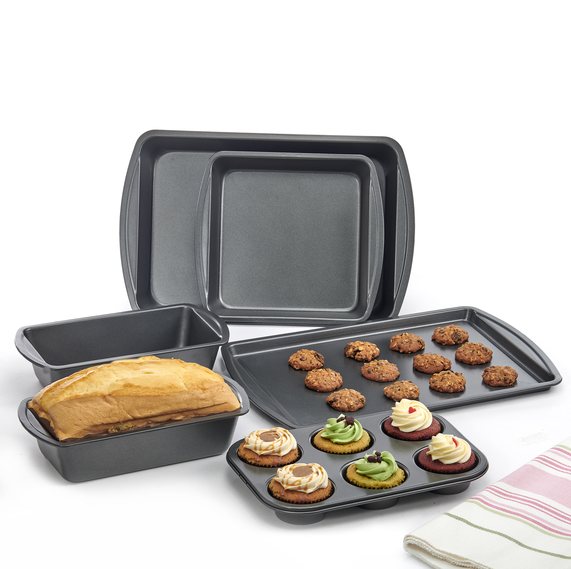 Mainstays 6-Piece Nonstick Carbon Steel Bakeware Set, Gray photo 2