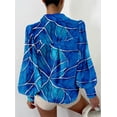 thumbnail image 6 of BTFBM Women Fashion Button Down Shirts V Neck Boho Printed Long Sleeve Blouses Dressy Casual Spring Fall Tops, 6 of 6