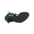 thumbnail image 5 of BLISSFUL STEP Women Strappy Straps Lace Up Stiletto Heel Sandals Dark Green 10, 5 of 7
