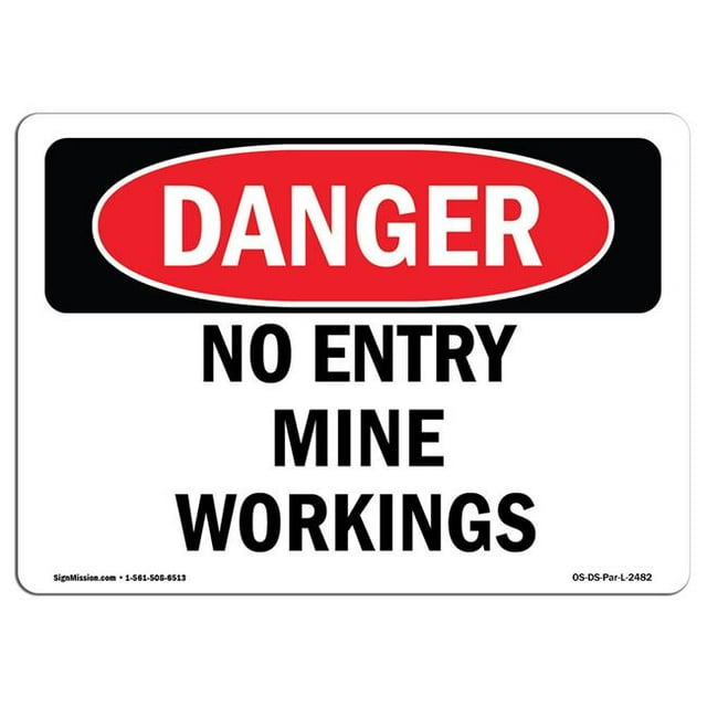SignMission OS-DS-A-1218-L-2482 Panneau de Danger OSHA 12 x 18 Po. - Fonctionnement Sans Entrée