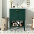 thumbnail image 2 of Euroco 24'' Bathroom Vanity with Top Sink, Modern Bathroom Storage Cabinet with 2 Doors, Single Sink Bathroom Vanity, 2 of 9