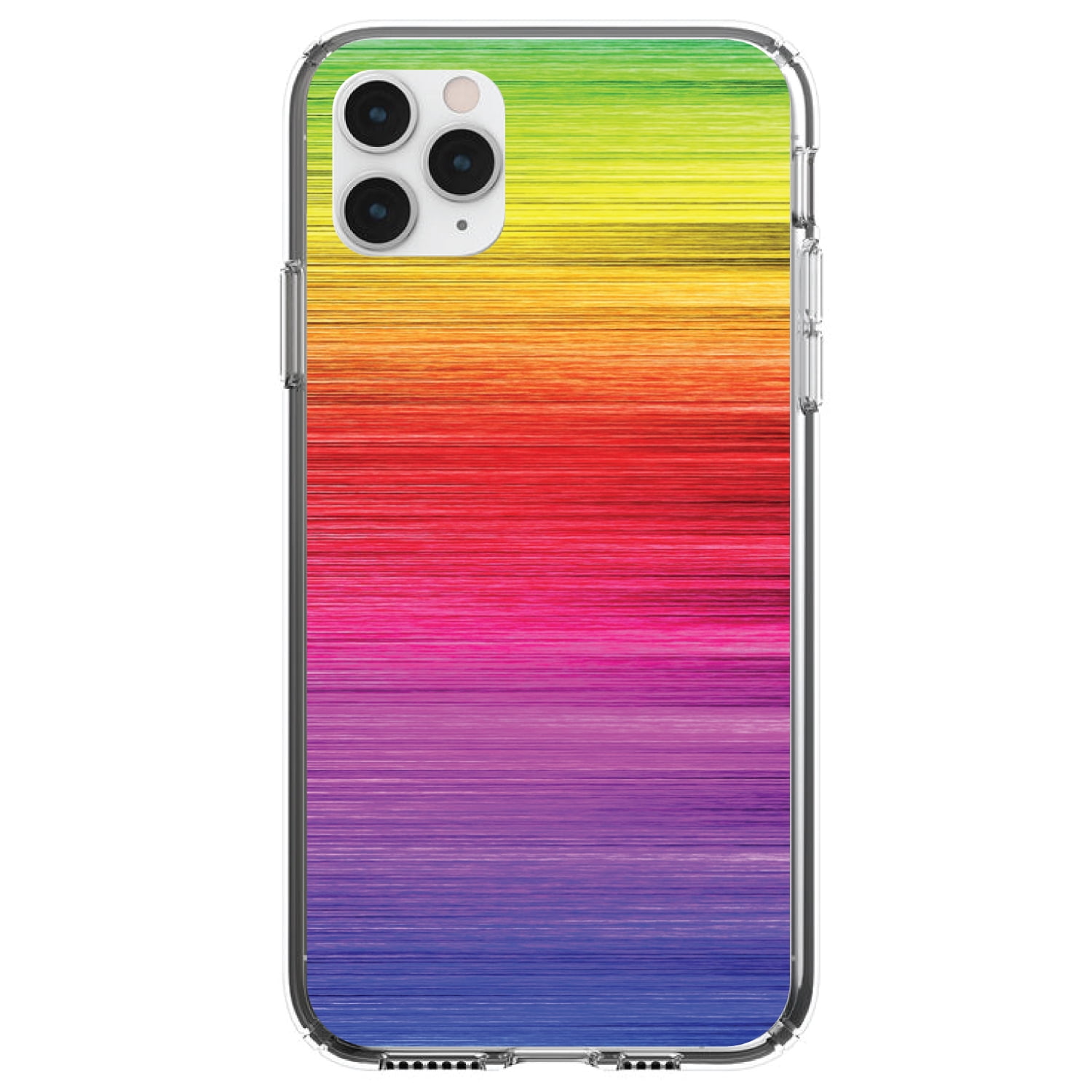 DistinctInk Clear Shockproof Hybrid Case for iPhone 11 (6.1" Screen) TPU Bumper, Acrylic Back