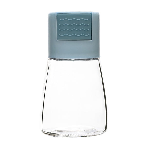 Pepper Shakers Quantitative Push Type Conical Condiment Bottle Kitchen Solid Control Seasoning Bottle With Lid Kitchen Condiment Jar Dispenser Bottle