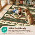 thumbnail image 4 of Design&I 8'x10' Washable Area Rug Vintage Fishing Fly And Tackle Motif With Rustic Angler Stripe Border for Living Room, Family Extra Large Skid-Resistant Low Profile, 4 of 7