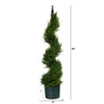 thumbnail image 3 of Nearly Natural 3ft. Indoor/ Outdoor Cypress Spiral Artificial Plastic Topiary, Green, 3 of 4