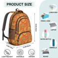 thumbnail image 5 of Paisley and Floral Red Pattern Cute School Backpack Bag with Padded Back and Adjustable Shoulder Straps 16.9 X 12.6 X 5.9 Inches, 5 of 5