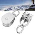 thumbnail image 1 of M50 Double Pulley Block, Versatile 2Pcs Labor Saving Lifting Double Pulley Block 400KG Loading 360 Degree Rotatable  For Indoor Outdoor, 1 of 8