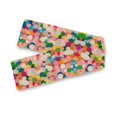 thumbnail image 7 of Yayeee Table Runner 90 inches Long Home Kitchen Dinning Party Decoration, Pink Colorful Circles, 7 of 7