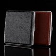 thumbnail image 5 of Cigarette Case, Leather Cigarette Case Holder Metal Frame Can Holds 20pcs Cigarettes Metal Cigarette Case 2pcs (d-2d), 5 of 5