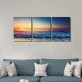 thumbnail image 3 of 3 Piece Canvas Wall Art Nature Glacier US Alaska Mountains Home Wall Art Colorful Flowers Forest Landscape Canvas Prints Scenery Artwork Contemporary Decor Ready to Hang, 48" Wx24" H, 3 of 5