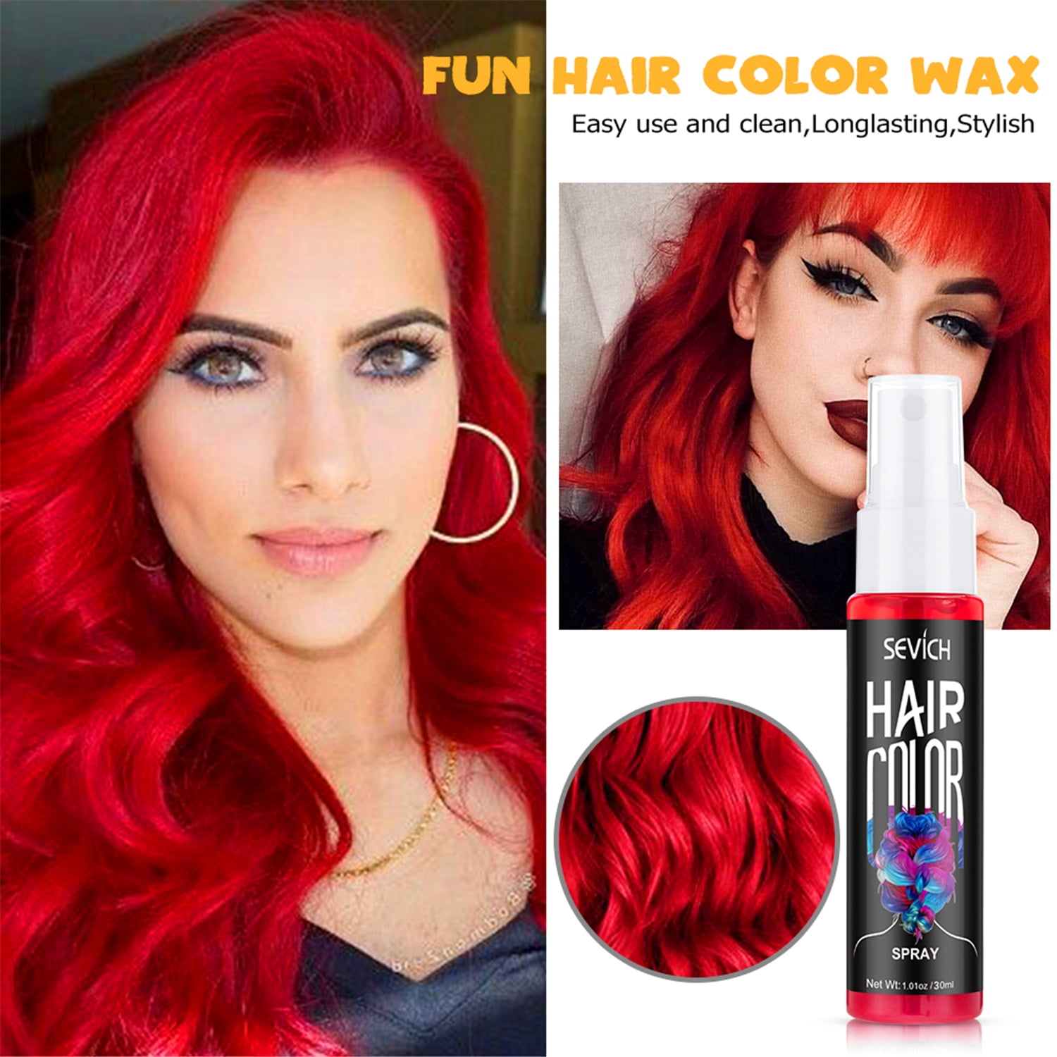 Temporary Washable Hair Dye Hairstyle Hair Color Spray 30ML(Red) -  