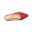 thumbnail image 4 of BLISSFUL STEP Valentine's Women's Shoes Slingback Pointed Toe Flat Shoes Red 7, 4 of 8