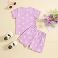thumbnail image 5 of Tkrady Toddler Outfits for Girl Summer New Short Sleeve Floral Prints Tops and Shorts Fashion Set, Sizes 0-4 Years, 5 of 7