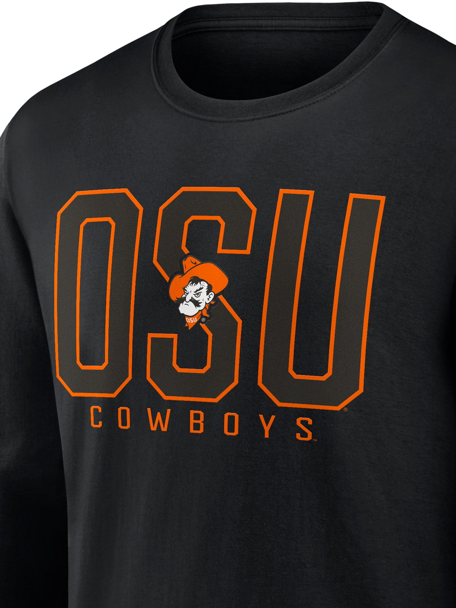 NCAA Oklahoma State Cowboys Men's Cotton Black Long Sleeve T-Shirt