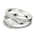 thumbnail image 4 of Dazzling Minimalist 2.25 Carat Pear Cut Affordable Ring, Diamond Moissanite Engagement Ring, Unique Wedding Ring, Two Matching Band in 925 Sterling Silver With 18k White Gold Plating, 4 of 4