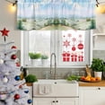 thumbnail image 6 of 2 Pack Valances for Windows, Spring Window Valances for Living Room/Bedroom/Bathroom, Grassland Blue Sky Trees Mountain Nature Scenery Light Filtering Kitchen Curtain Valance 42"W x12" L, 6 of 9